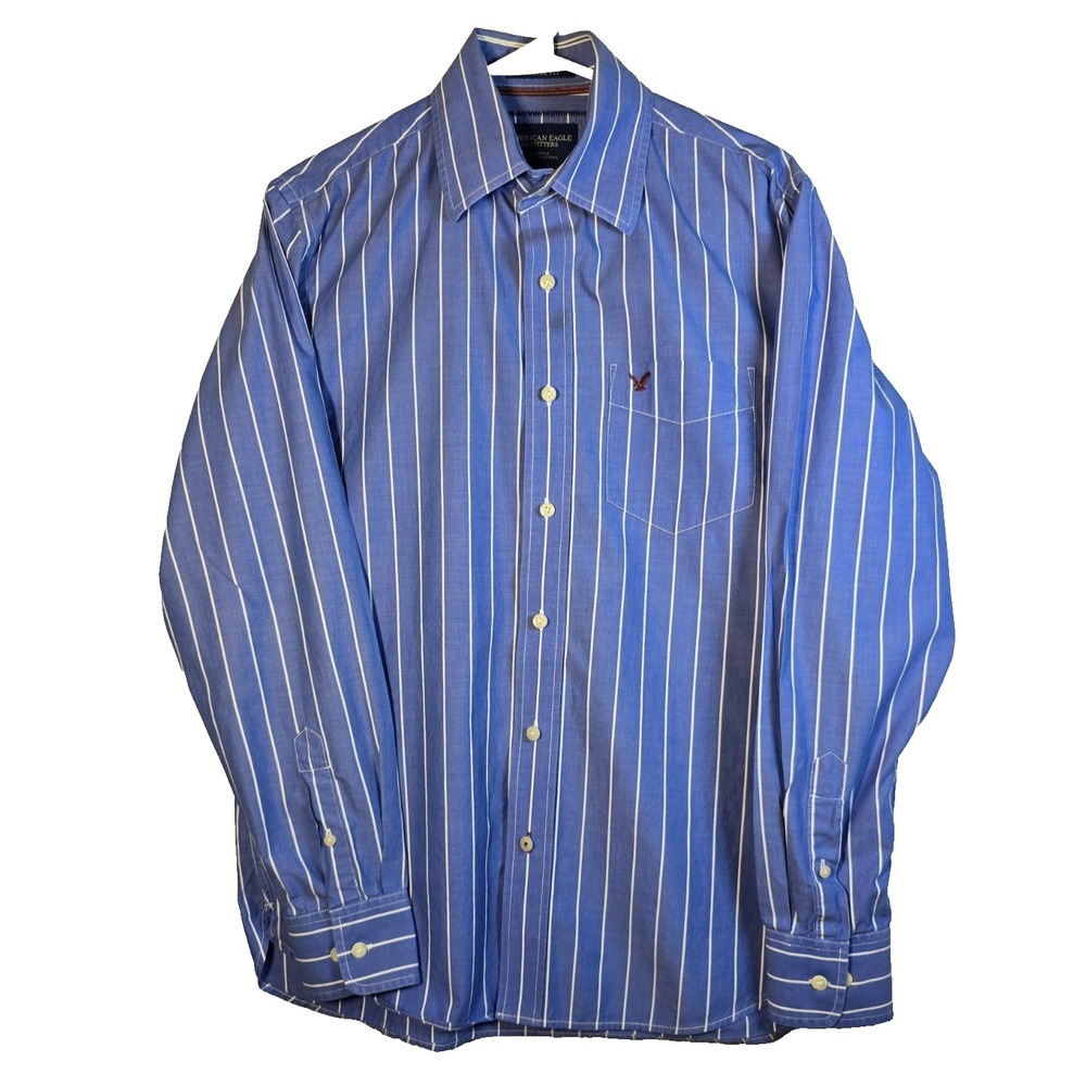 American Eagle Mens Shirt Vintage Fit Medium M Button-up Preppy Hamptons Hipster